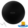 Fitvids Anti-Burst and Slip Resistant Exercise Ball Yoga Ball Fitness Ball Birthing Ball with Quick Pump, 2,000-Pound Capacity, Black, 18-inch, S