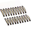 Cptots 20 PCS Sparkle Snap Hair Clips 2.36 x 0.39 Inches Metal Hair Barrettes for Women Non Slip Barrettes for Thick and Thin Hair,Black