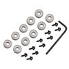 Yakamoz 10Pcs Router Bits Top Mounted Ball Bearings Guide for Router Bit Bearing Repairing Replacement Accessory Kit | Inner Dia. 3/16” & Overall Dia. 1/2”