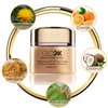 GLO24K 24k Gold Moisturizing Day Cream, Peeling Gel, Exfoliating Facial Cleanser Complete Set