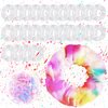 24 Women's Hair Scrunchies Pack - White Cotton Tie-Dye Blanks with 120 Rubber Bands