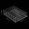 SEUNMUK 4 Pack Acrylic Eyeshadow Makeup Palette Organizer, 7 Section Clear Makeup Palette Holder, Eyeshadow Palette Display Stand for Blush, Concealer