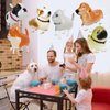 6 Pcs Walking Animal Balloons Dog Cat Party Decorations 4 Pcs Dog Mylar Foil Balloons and 2 Pcs Cat Balloons Walking Balloons for Puppy Birthday Party Supplies Cat Theme Party Supplies