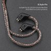 KZ CCA 2PIN IEM Earphone Cable, 4 Core High-Purity Copper Twisted IEMs Replacement Cable, Earbud Headphone Replacement Copper Extension Cable for KZ ZST ZSTX EDX ES4 AS10 CCA C10 C16 TRN V80 V90