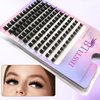 BTLLSSH Lash Extension Kit DIY 240pcs Lash Clusters Eyelash Extension Kit Individual Lashes Kit with Lash Bond & Seal Remover Lash Tweezers for Self Use (003E-0.31-0.63INCH-MixStyles)