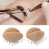 Joyzan Mannequin Head Eyelids, Replacement Realistic Eyelashes Extension Training Tool Removable Detachable Advance Eyelash Silicone Extensions Kit Doll Head Practice Makeup Lashes Soft Touch 3Pairs