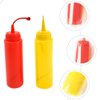 STOBOK 2Pcs Fake Mustard and Ketchup Bottle Funny Fake Salad Dressing Bottle Prank Toys Phoney Condiment Squirt Bottle Toy for Adults Kids Halloween Party