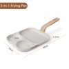 MIUGO Egg Pan Nonstick Frying Pan,Egg Frying Pan 3 Section,Omelette Pan Aluminium Alloy Pancake Pan for Breakfast,Suitable for Gas Stove and Induction Cookware