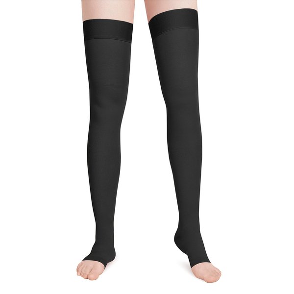 DCCDU Thigh High Compression Stockings, Firm Support 20-30 mmHg Gradient Compression with Silicone Band for Women & Men - Medical Support Hose Treatment Varicose Veins Swelling