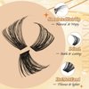 Fluffy Lash Extension Kit 288Pcs Eyelash Extension Kit 9-16mm Mix Lash Clusters 100D Thick Individual Eyelashes Kit with Lash Bond, Lash Remover, Lash Applicator, DIY Lashes Extension for Beginners