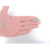 Generic Set of 2 extra small metal turquoise blue stone barrette hair clip for fine thin