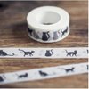 1 Pc New 15 Mm * 10m Cartoon Black Cat Print Japanese Paper Washi Tapes Masking Tape Decorative Adhesive Tapes Adhesive Removers Craft Supplies