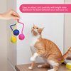 Leefasy Hanging Interactive Cat Toy Sisal Rope Ball, Eco Friendly Self Play Bite and Wear Resistant Pets Interactive Toy Cat Rope Ball for Indoors Cats for Hanging Cat Scratching Tree - Random Color