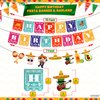KatchOn, Fiesta Happy Birthday Banner - 15 feet, 3 String | Cinco De Mayo Theme, Mexican Fiesta Pinata Sombrero Garland for Mexican Birthday Party Decorations | Mexican Banner Fiesta Party Decorations