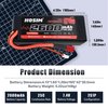 Hosim 2PCS 2S 7.4V 2600mAh Lipo Battery 25C with 1 USB Chargers & 1 Battery Strap RC Car Truck RC Vehicles Boat Battery Fit for X08 X07 X07W High Speed RC Cars 1/10 Scale