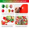 Christmas Balloon Garland Arch Kit Red Green Gold White Latex Balloons Gold Confetti Christmas Cane Candy Gift Box Star Foil Balloons for Xmas New Year Party Decoration Supplies