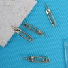15 Pcs Hair Pins Hair Clips Alloy Safety Pin Shape Hairpin Barrettes Goth Hair Pins Set Hairdressing Tool Hair Accessories (Gold)