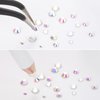 Beadsland 2880pcs Flatback Nail Rhinestones Kit, Makeup Rhinestones For Eyes Face,Clear AB and Crystal Rhinestones for Crafts Mix 6 Sizes (set 06)