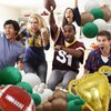 Teddyparty Football Balloon Arch Garland, White Sand Green and Brown Balloon Garland Kit Sports Balloons Boys First Down Football Birthday Party Decoration