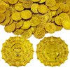Pirate Gold Coins Plastic Set of 100, Pirate Treasure Hunt Coins Toys Party Favors Fake Gold Coins Toys Pirate Party Supplies Pirate Adventure Themed Party Favors