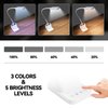 AXX White Desk Lamp, Gooseneck LED Desk Lamp for Kids - Desk Lights for Home Office - USB Charging Port, 650LM, Modern, Pen Holder - Reading Lamp for Bedroom Study Lamp for College Dorm Room