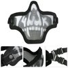 AOUTACC Airsoft Half Face Mask Steel Mesh and Goggles Set, Skull Tactical Masks Protection Gear for Paintball BBS CS Nerf Game Cosplay Halloween Costume Accessories (Black Skull)