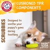 Arm & Hammer for Pets Scrubbies Puppy Chew Ring Dental Toy Infused with Baking Soda - Durable Teething Toy with Treat Dispensing Feature - Interactive Dental Chew Toy for Puppies