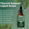 Thyroid Support Liquid Drops with Selenium, Zinc, Iodine, L-Tyrosine & Ashwagandha for Hormone Balance, Daily Energy & Metabolism Support - 4 fl. oz. (120mL)