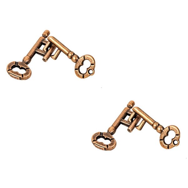 Sujosa 2pcs Metal Brain Teaser Puzzle Keys, Assembly & Disentanglement Puzzles, IQ Logical Games, Fidget Stress Gift for Adults