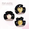 Sluxa Hair claw clips for women,Luxury velvet Black hair clips, Small hair clips claws, Newest style tools.8cm length. #3