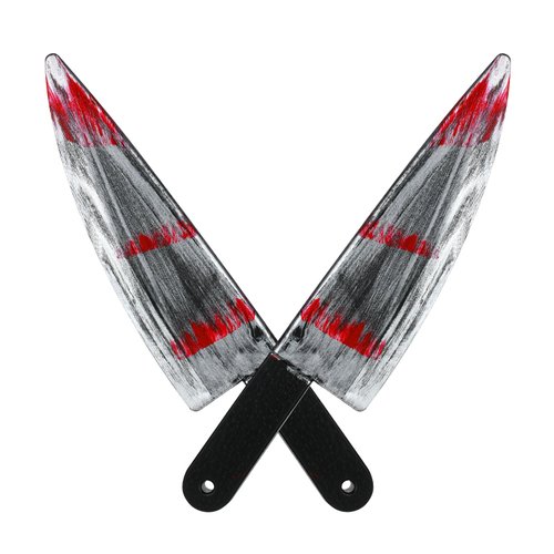 Sumind 2 Pieces Halloween Knife Prop Machete Costume Prop Fake Realistic Knife Toy for Halloween Party Zombie Costumes and Cosplay (Dagger Style)