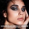 evpct 9 Colors Black Smokey Grey Eyeshadow Makeup Palette, White Grey Gray Silver Black Smog Smoky Matte Glitter Shimmer Eyeshadow Platte, High Pigmented Waterproof Eye Shadow Palet de sombras de ojos
