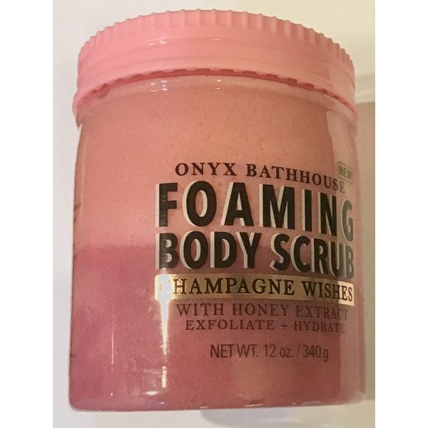 BATHHOUSE CHAMPAGNE WISHES HONEY EXTRACT EXFOLIATING FOAMING BODY SCRUB Y