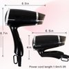 JUISEE Folding Hair Dryer, Compact Blow Dryer - Portable Professional Hair Dryer with 3 Heat Settings, Low Noise, Tourmaline Ceramic, Lightweight, for Men and Women