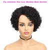 Quantum Love Human Hair Wigs for Black Women Short Curly Human Hair Side Part Wig Pixie Cut Brazilian Remy Human Hair Deep Curly None Lace Front Wigs for Women