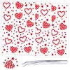 3 Sheets Rhinestone Sticker Self Adhesive Rhinestones Gems for Face Eyes Makeup Hair Body Stick on Rhinestones Stickers for Valentine Festival Decal Decor(Red)