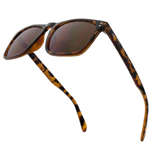 VITENZI Bifocal Sunglasses for Men and Women Designer Reading Sun Tinted Glasses with Readers - Trento in Tortoise 2.00