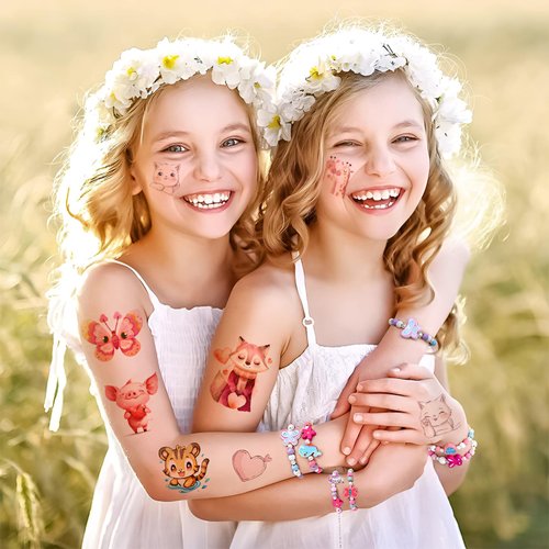 12-Pack Valentine's Day and Butterfly Temporary Tattoo Stickers – 2.9 x 4.7 Inch Cute Fake Tattoos for Kids and Adults – Perfect for Festivals, Cosplay, and Parties
