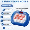 Intoypad Pop Game Light Up Fidget Toy for Kids, 6 Modes LED Screen Quick Push Pop Game Controller Electric Fidget Popper Game Bubble Road Trip Car Game Birthday Toys for Kids Boys Blue