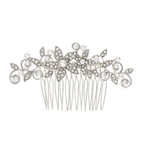 Claire's Girl's Crystal & Pearl Flower Hair Comb