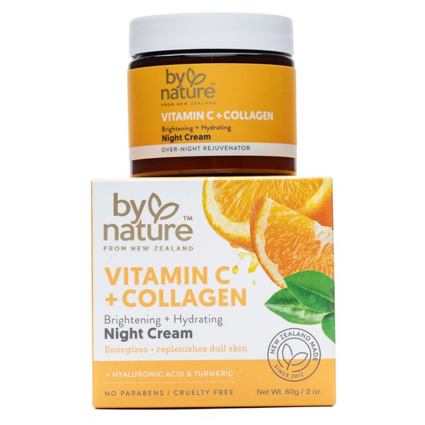 BY NATURE FROM NEW ZEALAND Vitamin C + Collagen Brightening + Hydrating Night Cream