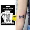 INKARTLINK Semi Permanent Tattoos, 3 Sheets of Small Temporary Tattoos, Adult Art Designs, Party Favors, Waterproof, Realistic, No Adhesive, No Reflective, Lasts 1-2 Weeks (Band-Aid)