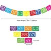 Mexican Felt Banner Picado Banner-Mexican Party Fiesta Felt Banners,Dia De Los Muertos Decorations Party Supplies (flower 1)
