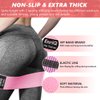 EnriQ Booty Bands Fabric Resistance Bands for Legs and Butt - Non Slip Cloth Hip Bands Elastic Workout Bands - Activate Glutes and Thighs - Made of Premium Elastic Fabric (Grey, Pink, Pale Turquoise)