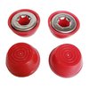 Quadrapoint Hub Cap compatible with Popular Red Wagon Brand Plastic & Folding Wagons 7/16" RED (NOT for Wood or Steel Wagons) (red)