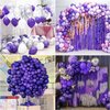 129PCS Purple Balloons,18 12 10 5 inch Purple Latex Balloon Arch Kit Party Decorations,Suitable for Masquerade Party Decorations Birthday Anniversary Baby Shower Party Supplies