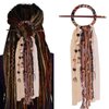 Dreadlock Hair Ties Dreadlock Accessories Dread Ties Loc Jewelry Dread Hair Clips Loc Ponytail Holders for Women and Men Dread Wrap for Dreads Braids Curls (3.5 inch / 9cm, Khaki)