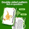 Reusable Dinosaur Cognition Flash Cards for Kids, 37PCS Cartoon Dinosaur Learning Flashcards Waterproof,Portable Double-Sided Educational Preschool Toddler Dinosaur Flash Card