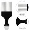 lyfLux 4 Packs Afro Comb Metal Pick, Hairdressing Detangle Wig Braid Hair Styling Tool- Black