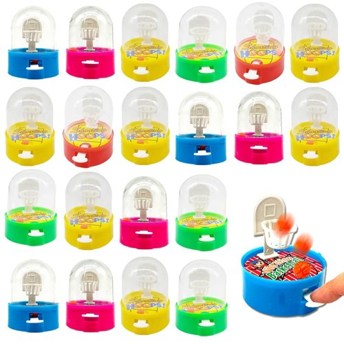 24 Pack Mini Finger Basketball Shooting Game, Basketball Party Supplies Favors Handheld Desktop Table Basketball Game Toys Fidget Game Birthday Party Decorations Supplies Random Color